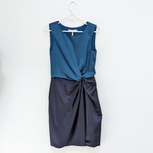 Halston Heritage color block cocktail dress